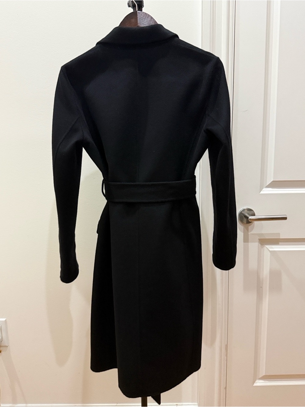 Theory Double-Face Wool-Cashmere Belted Wrap Top Coat - Picture 4 of 10